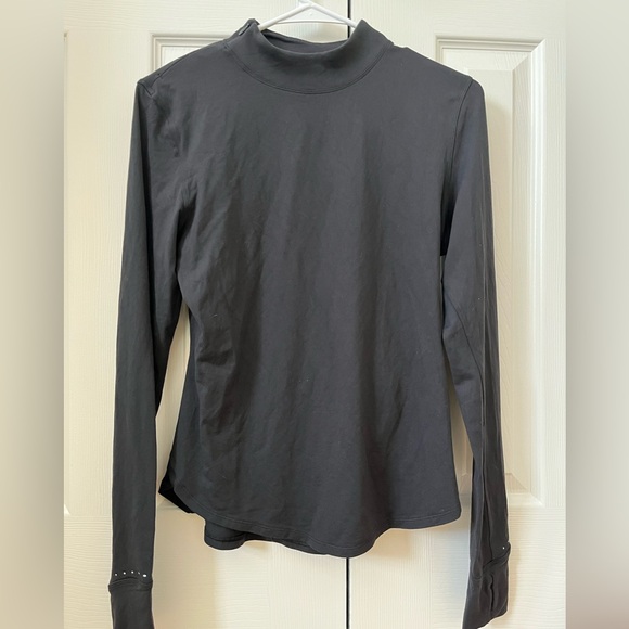 lululemon athletica Tops - Lululemon Black Running Mock Neck Long Sleeve Size 8